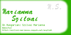 marianna szilvai business card